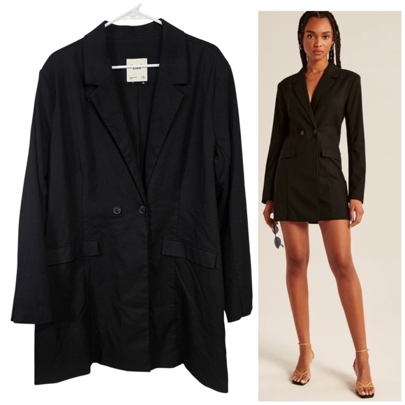 Abercrombie & Fitch Dresses & Skirts - Abercrombie & Fitch Oversized Blazor Mini Jacket Dress Business Button Down